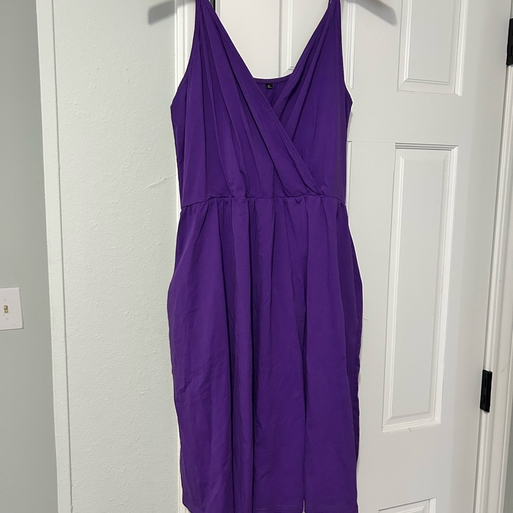 Amazon Women's Purple Midi Dress